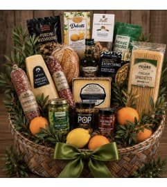 La Dolce Italia Gourmet Gift Basket. An arrangement by Floral Lady Design Studio LLC. La Dolce Italia Gourmet Gift Basket. An arrangement by Floral Lady Design Studio LLC.