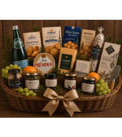 French Gourmet Gift Basket. An arrangement by Floral Lady Design Studio LLC. French Gourmet Gift Basket. An arrangement by Floral Lady Design Studio LLC.