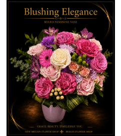 Blushing Elegance Bouquet. An arrangement by Berlin Flower Shop. Blushing Elegance Bouquet. An arrangement by Berlin Flower Shop.