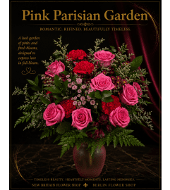 Pink Parisian Garden Bouquet. An arrangement by Berlin Flower Shop.