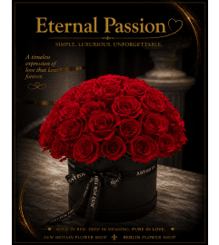 Eternal Passion Roses. An arrangement by New Britain Flower Shop.