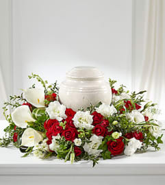 FTD In My Memories Cremation Adornment. An arrangement by Fendley Florists.