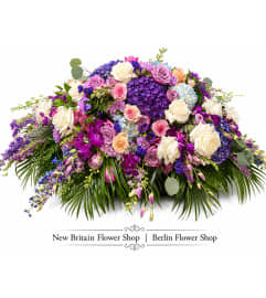 Eternal Grace Casket Spray. An arrangement by New Britain Flower Shop.