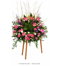 Garden of Loving Memories Cremation Ring. An arrangement by New Britain Flower Shop.