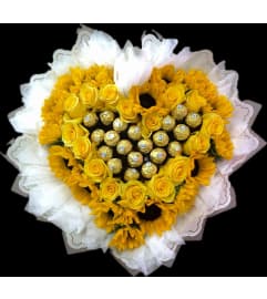 Golden Glow Bouquet. An arrangement by Vemongi Flowers.