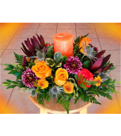 Gather Together Centrepiece. An arrangement by Avenue Florist.