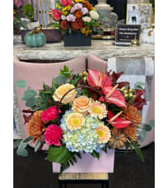Autumn Radiance Bloom Bag. An arrangement by Berlin Flower Shop.