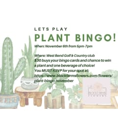 Plant Bingo November. An arrangement by Block Farms Flowers.
