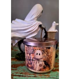 Halloween Caramel Popcorn Candle. An arrangement by Garden of Elegance. Halloween Caramel Popcorn Candle. An arrangement by Garden of Elegance.
