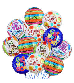 Get Well Balloon Bouquet. An arrangement by Sueppel's Flowers. Get Well Balloon Bouquet. An arrangement by Sueppel's Flowers.
