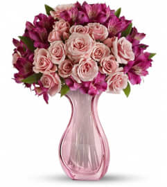 Teleflora's Pink Fire Bouquet. An arrangement by Pompano Beach Floral.