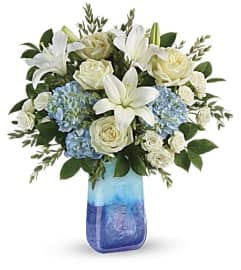 Teleflora's Ocean Sparkle Bouquet. An arrangement by Pompano Beach Floral.
