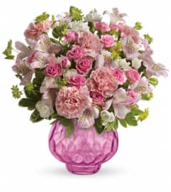 Teleflora's Simply Pink Bouquet. An arrangement by GardeLina Flowers.