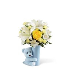 The FTD® Baby Boy Big Hug® Bouquet. An arrangement by Mardi Gras Florist.