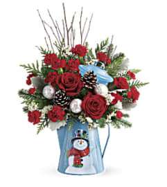 Teleflora's Snowy Daydreams Bouquet. An arrangement by Pompano Beach Floral.