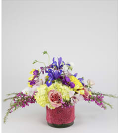Rosy Outlook. An arrangement by A and S Whitestone Florist.