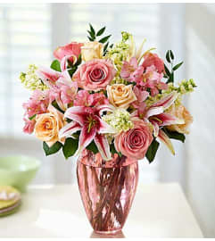 Shades of Pink™. An arrangement by Blessing and Blooms Florist.