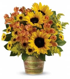 Teleflora's Grand Sunshine Bouquet. An arrangement by Devine Orchid.
