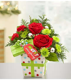 Merry Everything™ Present Bouquet. An arrangement by Blessing and Blooms Florist.