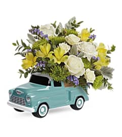 Teleflora's Chevy Trucking Blossoms Bouquet. An arrangement by Marivel's Florist and Gifts.