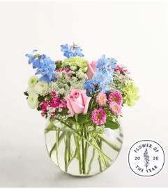 Delphinium Garden. An arrangement by Sicola's Florist.