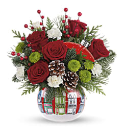 Teleflora's Silent Night Bouquet. An arrangement by Marivel's Florist and Gifts.