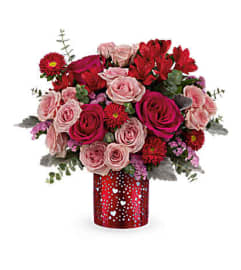 The Teleflora's Heartstruck Bouquet. An arrangement by Marivel's Florist and Gifts.