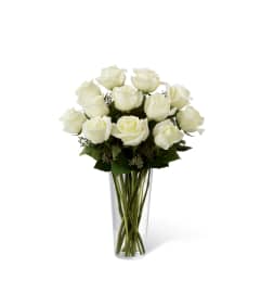 The FTD® White Rose Bouquet. An arrangement by Mystic Garden Floral.