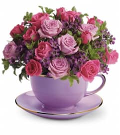 Teleflora's Cup of Roses Bouquet. An arrangement by Pompano Beach Floral.
