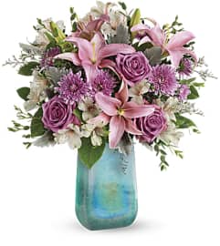 Teleflora's Art Glass Treasure Bouquet. An arrangement by Pompano Beach Floral.