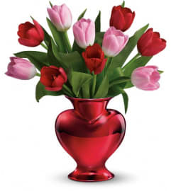 Teleflora's Hearts in Bloom. An arrangement by Pompano Beach Floral.