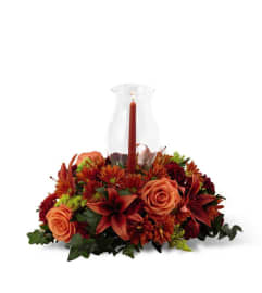 The FTD® Heart of the Harvest™ Centerpiece. An arrangement by Mt. Scott Flowers.