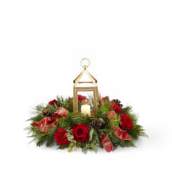 The FTD® Beautifully Bright™ Centerpiece. An arrangement by Sandy's Florist.