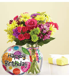 It’s Your Day Bouquet® Happy Birthday Edition. An arrangement by Blessing and Blooms Florist.