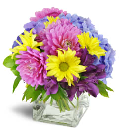 Pretty Purple Cheer™. An arrangement by Bakman Floral Design.