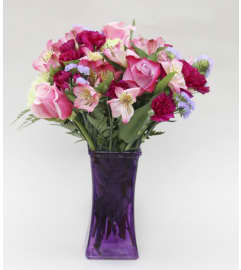 Purple Passion Vase. An arrangement by Flowers by Peter.