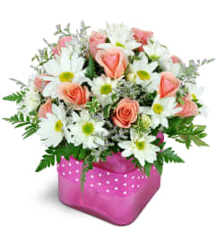 Bubble Gum Bliss™. An arrangement by Flowers By Miss Bertha.