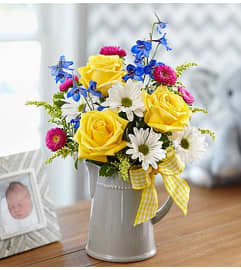 New Baby Wishes Bouquet™. An arrangement by Blessing and Blooms Florist.