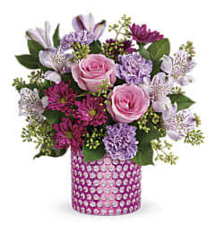 Teleflora's Bubbling Over Bouquet. An arrangement by Pompano Beach Floral.