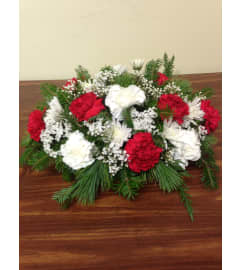 Happy Holidays Table. An arrangement by Galbraith Florist.
