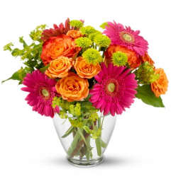 End of the Rainbow. An arrangement by White's Flowers.