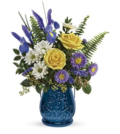 Teleflora's Sapphire Garden Bouquet. An arrangement by Pompano Beach Floral.