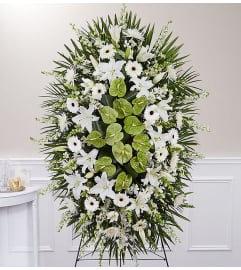Eternal Grace™ Standing Spray. An arrangement by Graceland Florist.