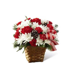 The FTD® Holiday Happiness™ Basket. An arrangement by Mt. Scott Flowers.