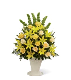 The FTD® Golden Memories™ Arrangement. An arrangement by Syd Kemsley Florist.