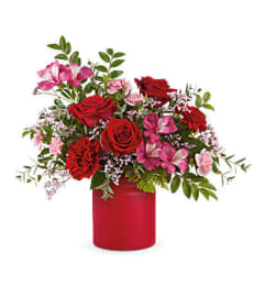 The Teleflora's Be Mine Always Bouquet. An arrangement by Marivel's Florist and Gifts.