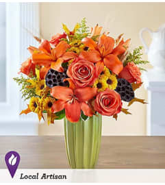 Autumn Sophistication™. An arrangement by Blessing and Blooms Florist.