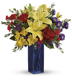 Teleflora's Flying Colors Bouquet. An arrangement by Pompano Beach Floral.