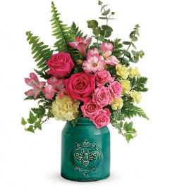 Teleflora's Country Beauty Bouquet. An arrangement by Pompano Beach Floral.