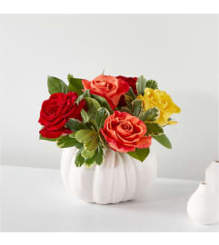 The Gourd of Gratitude. An arrangement by Country Cousins Flower Shop.